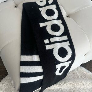 Adidas Black and White Logo Scarf